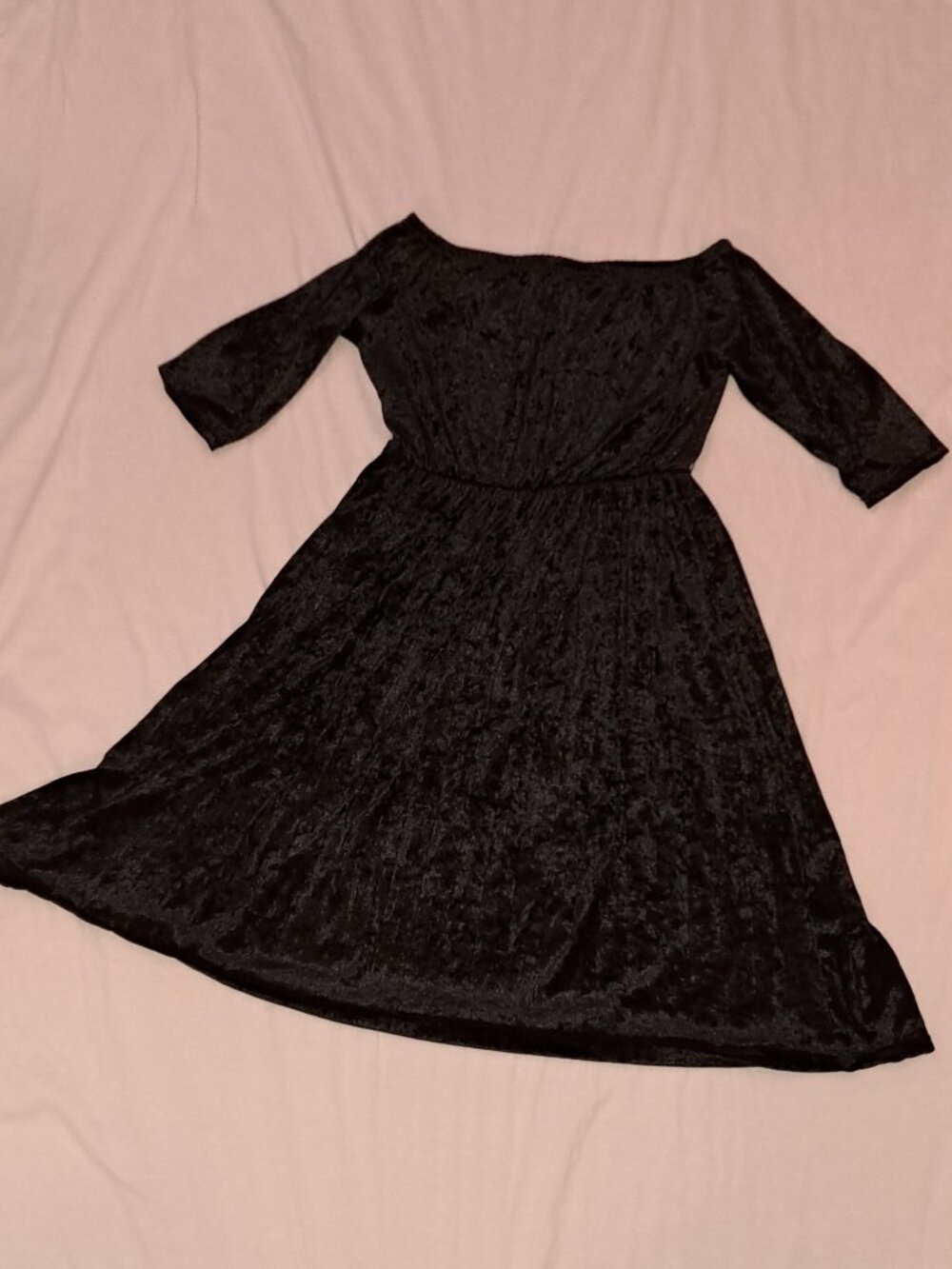 Crushed Velvet, Dress, Pockets, Amazon, Leezeshaw, Women's, XXL, Black, NWOT